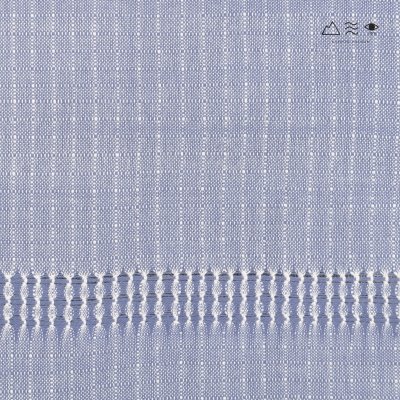 ผ้าคลุมไหล่เล็ก ยกลายตาราง-คราม