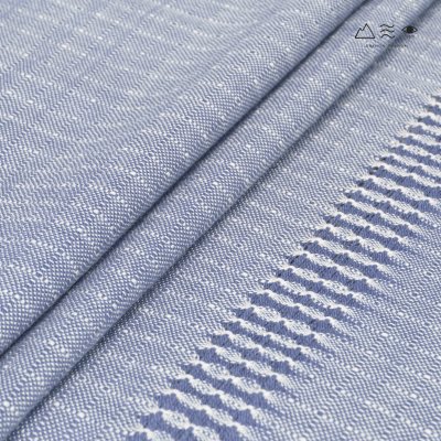 ผ้าคลุมไหล่เล็ก ยกลายตาราง-คราม