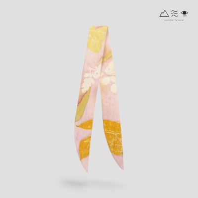 ECO ผ้าพันคอ-โพกผม สีรังครั่ง