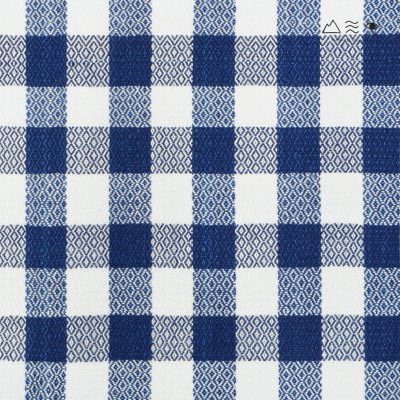 ผ้าพันคอฝ้ายทอมือย้อมคราม 005 ตารางคราม-ขาว กลาง