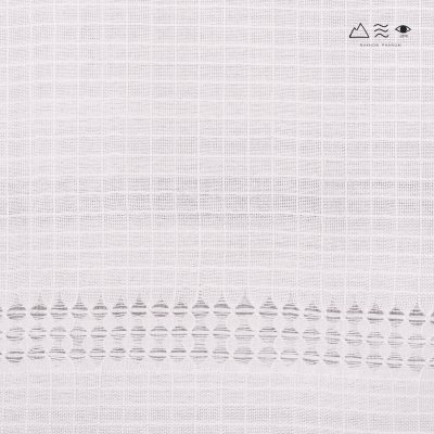 ผ้าคลุมไหล่เล็ก ยกลายตาราง-ขาวธรรมชาติ