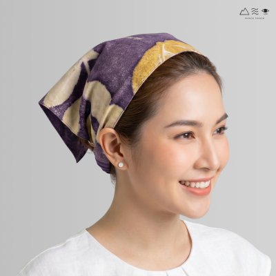 ECO ผ้าคลุมผมสามเหลี่ยม สี Logwood