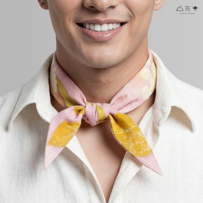 ECO ผ้าพันคอ สีรังครั่ง