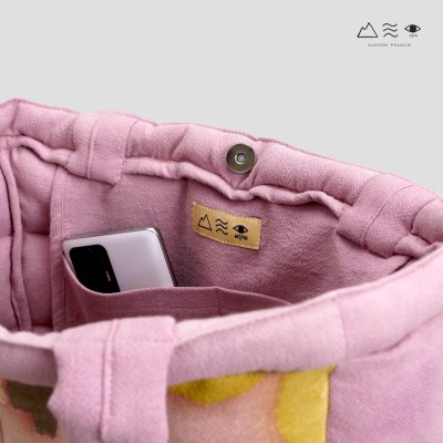 ECO กระเป๋า TOTE บุนุ่ม ใหญ่ สีรังครั่ง