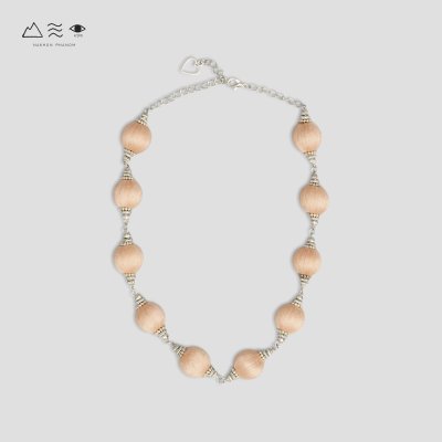 สร้อยคอระย้า ลูกปัดฝ้ายย้อมสีธรรมชาติ - สั้น สร้อยคอระย้า ลูกปัดฝ้ายย้อมสีธรรมชาติ - สั้น