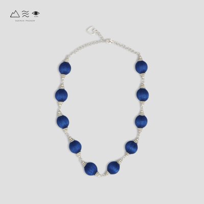 สร้อยคอระย้า ลูกปัดฝ้ายย้อมสีธรรมชาติ - สั้น สร้อยคอระย้า ลูกปัดฝ้ายย้อมสีธรรมชาติ - สั้น