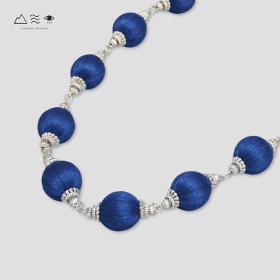 สร้อยคอระย้า ลูกปัดฝ้ายย้อมสีธรรมชาติ - สั้น สร้อยคอระย้า ลูกปัดฝ้ายย้อมสีธรรมชาติ - สั้น