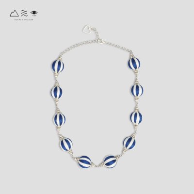 สร้อยคอระย้า ลูกปัดฝ้ายย้อมสีธรรมชาติ - สั้น สร้อยคอระย้า ลูกปัดฝ้ายย้อมสีธรรมชาติ - สั้น