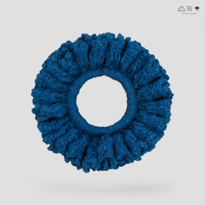 ยางรัดผมถักฝ้าย ย้อมคราม-ธรรมชาติ