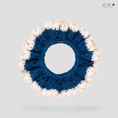 ยางรัดผมถักฝ้าย ย้อมคราม-ธรรมชาติ