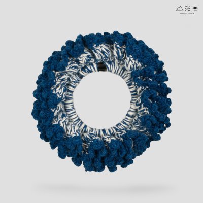 ยางรัดผมถักฝ้าย ย้อมคราม-ธรรมชาติ