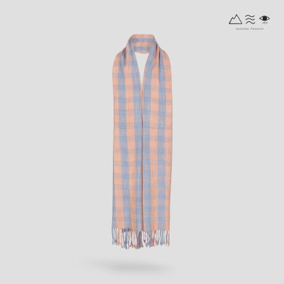 ผ้าพันคอฝ้ายทอมือย้อมสีธรรมชาติ 018 ลายตาราง-07