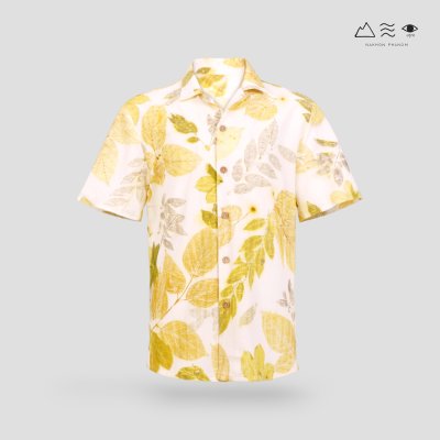 ECO เสื้อฮาวาย ช สีใยฝ้าย