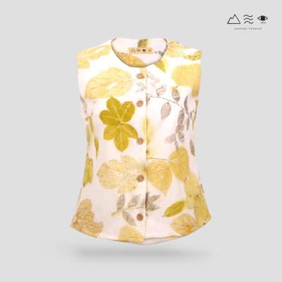 ECO เสื้อแขนกุด ญ กระดุมหน้า สีใยฝ้าย