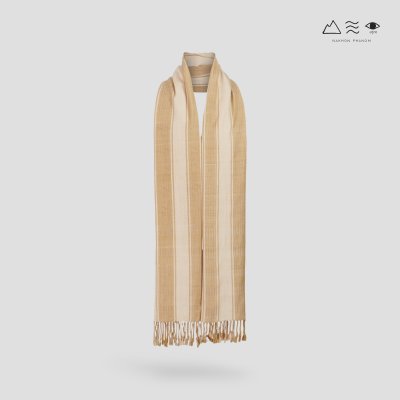 ผ้าพันคอฝ้ายทอมือย้อมสีธรรมชาติ 002 ลายทาง-02
