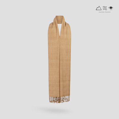 ผ้าพันคอฝ้ายทอมือย้อมสีธรรมชาติ 007 สีล้วน-02