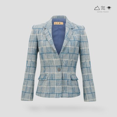 สูท ฝ้ายเข็นมือย้อมสีธรรมชาติ ญ คราม