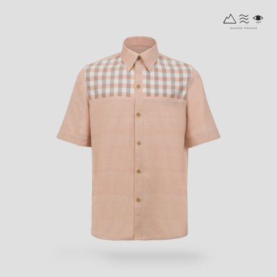 EPO เสื้อเชิ้ตแขนสั้น คอปก ช เปลือกไม้ EPO เสื้อเชิ้ตแขนสั้น คอปก ช เปลือกไม้