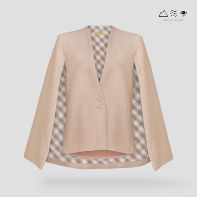 EPO เสื้อเบลเซอร์เคป ญ เปลือกไม้