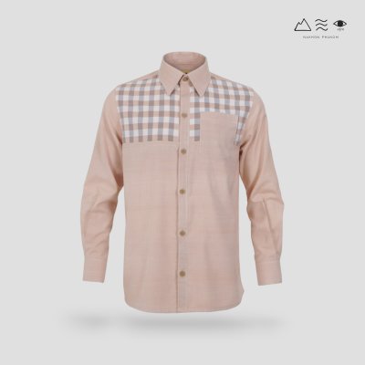 EPO เสื้อเชิ้ตแขนยาว คอปก ช เปลือกไม้ EPO เสื้อเชิ้ตแขนยาว คอปก ช เปลือกไม้