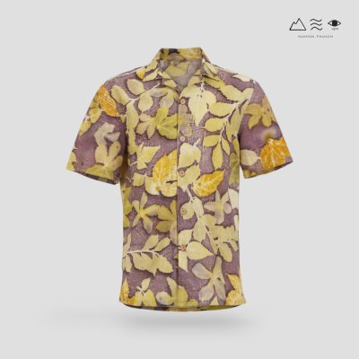 ECO เสื้อฮาวาย ช สี Logwood