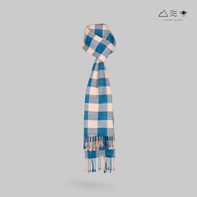 ผ้าพันคอฝ้ายทอมือย้อมสีธรรมชาติ 015 ลายตาราง-06