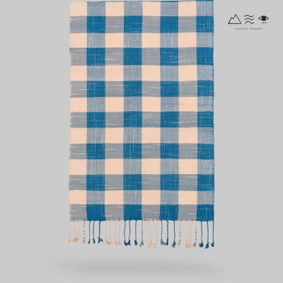 ผ้าพันคอฝ้ายทอมือย้อมสีธรรมชาติ 015 ลายตาราง-06