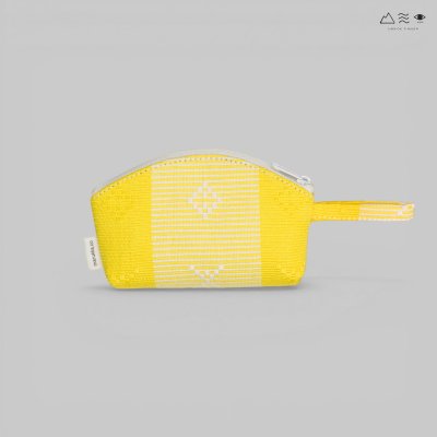 กระเป๋าเหรียญ ผ้ายกลายตีนซิ่น - เหลือง