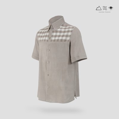 EPO เสื้อเชิ้ตแขนสั้น คอปก ช เทา EPO เสื้อเชิ้ตแขนสั้น คอปก ช เทา