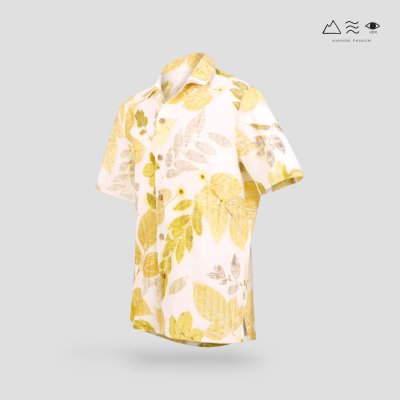 ECO เสื้อฮาวาย ช สีใยฝ้าย