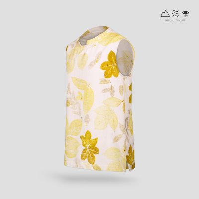 ECO เสื้อแขนกุด ช สีใยฝ้าย