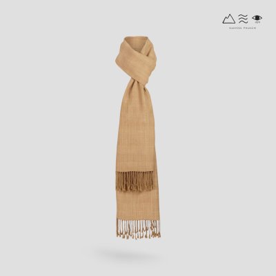 ผ้าพันคอฝ้ายทอมือย้อมสีธรรมชาติ 007 สีล้วน-02