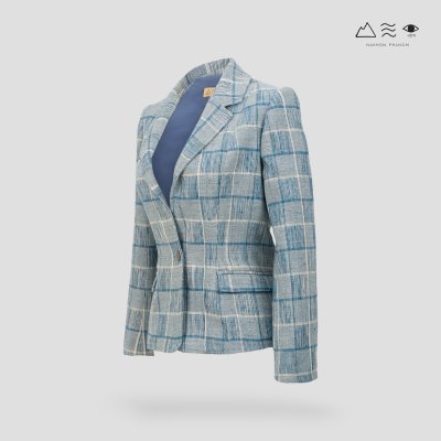 สูท ฝ้ายเข็นมือย้อมสีธรรมชาติ ญ คราม