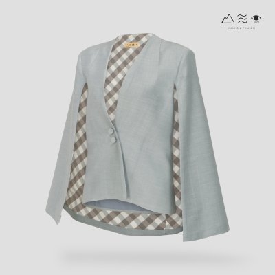 EPO เสื้อเบลเซอร์เคป ญ เทา