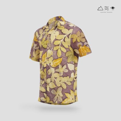 ECO เสื้อฮาวาย ช สี Logwood