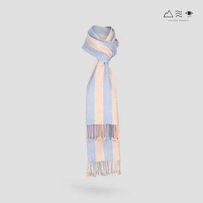 ผ้าพันคอฝ้ายทอมือย้อมสีธรรมชาติ 016 ลายทาง-07