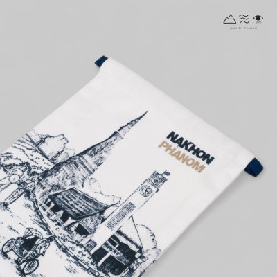ถุงผ้ารูดเชือก นครพนม - ภาพลายเส้น