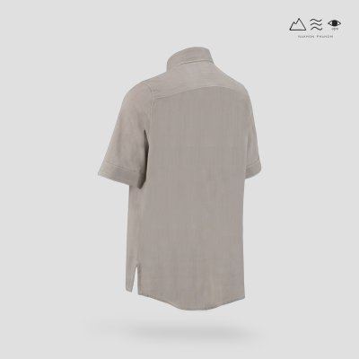 EPO เสื้อเชิ้ตแขนสั้น คอปก ช เทา