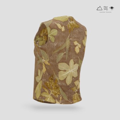 ECO เสื้อแขนกุด ญ กระดุมหน้า สียูคาลิปตัส
