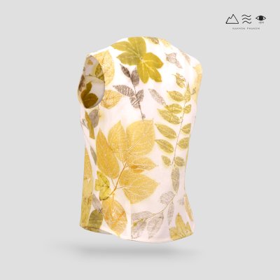 ECO เสื้อแขนกุด ญ กระดุมหน้า สีใยฝ้าย