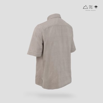 EPO เสื้อเชิ้ตแขนสั้น คอปก ช เทา-ขาว