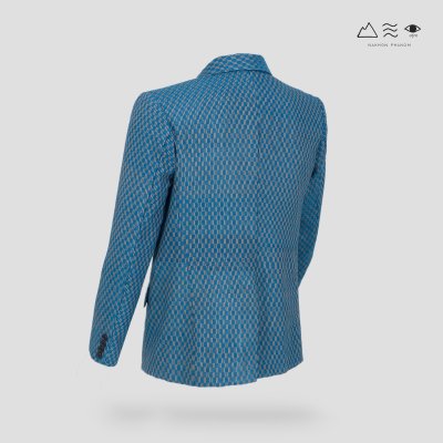 สูท ช ผ้าทอมือลายราชวัตร คราม