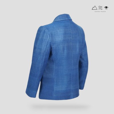 สูท ช ผ้าทอมือลายฟันปลา คราม 165 CM