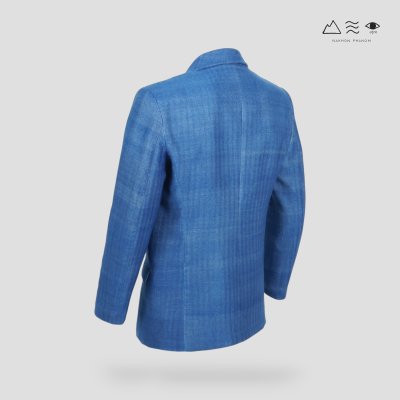 สูท ช ผ้าทอมือลายฟันปลา คราม 175 CM