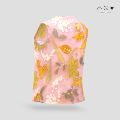 ECO เสื้อแขนกุด ญ กระดุมหน้า สีรังครั่ง