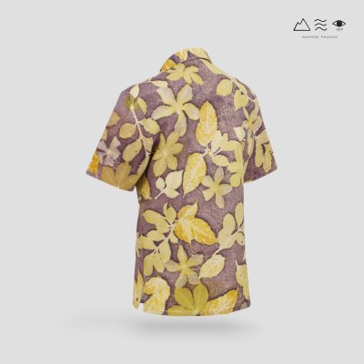 ECO เสื้อฮาวาย ช สี Logwood