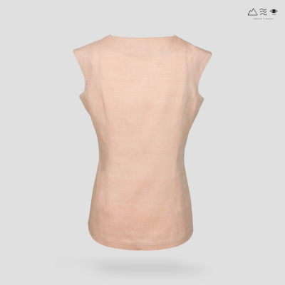 เสื้อแขนกุด ญ ผ้าฝ้ายทอมือ - เปลือกไม้