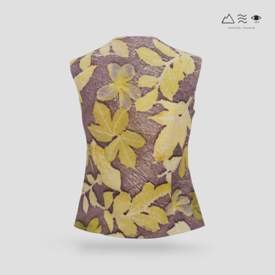 ECO เสื้อแขนกุด ญ กระดุมหน้า สี Logwood
