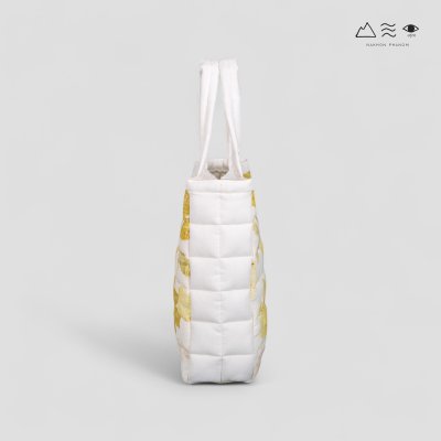 ECO กระเป๋า TOTE บุนุ่ม ใหญ่ สีใยฝ้าย