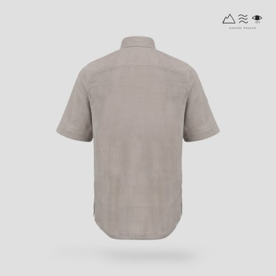 EPO เสื้อเชิ้ตแขนสั้น คอปก ช เทา-ขาว